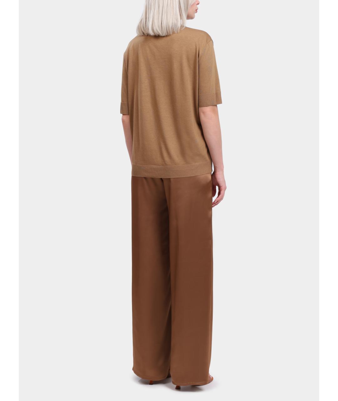 HERNO Коричневые прямые брюки, фото 4