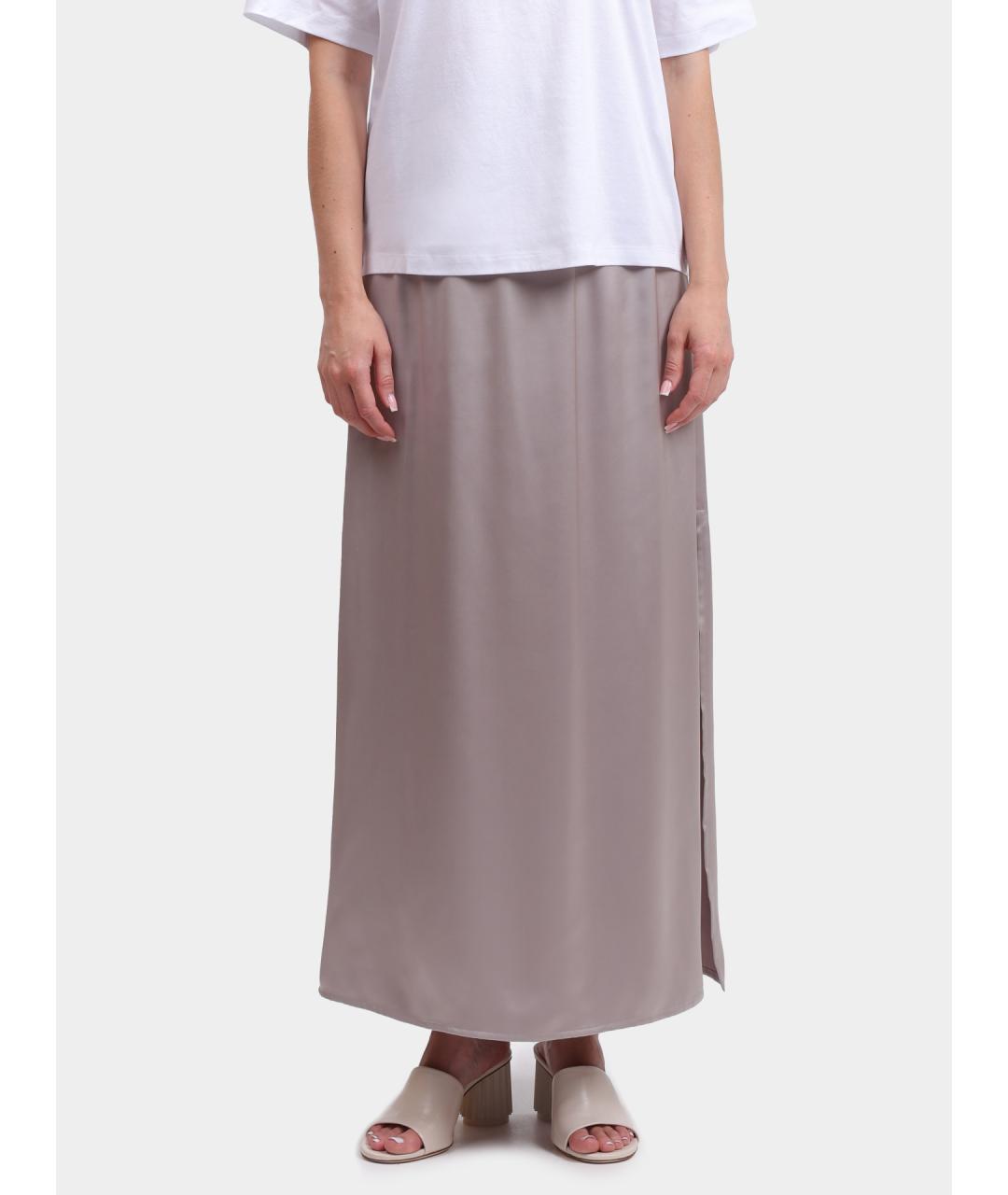 HERNO Серая юбка макси, фото 6