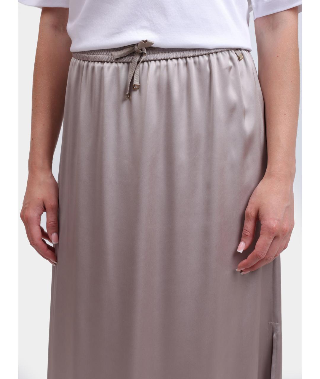 HERNO Серая юбка макси, фото 5