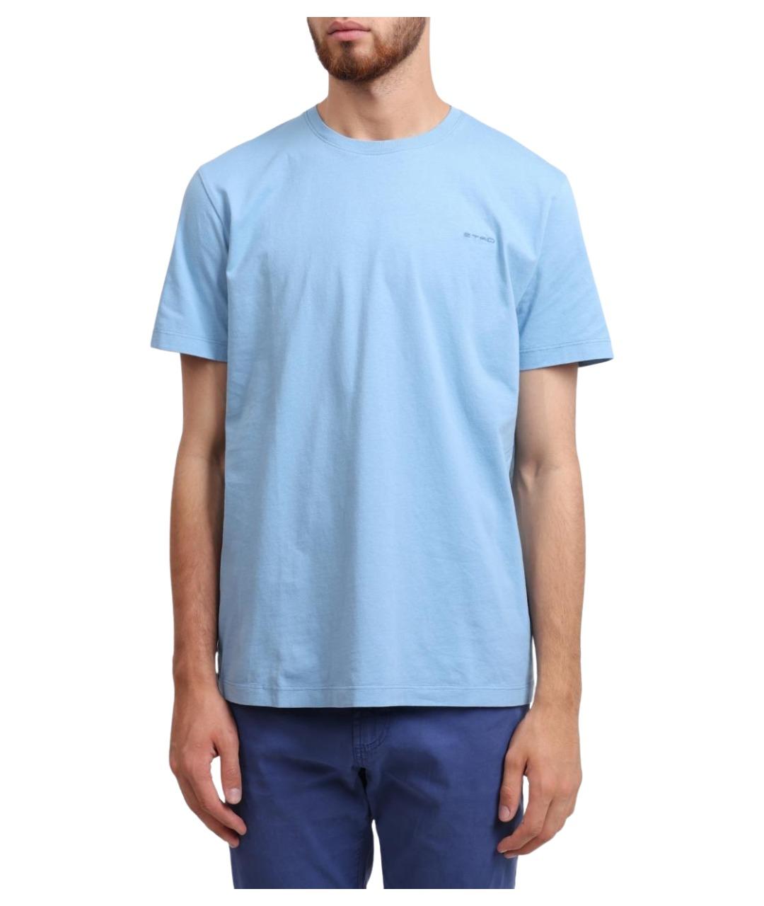 ETRO Голубая хлопковая футболка, фото 1