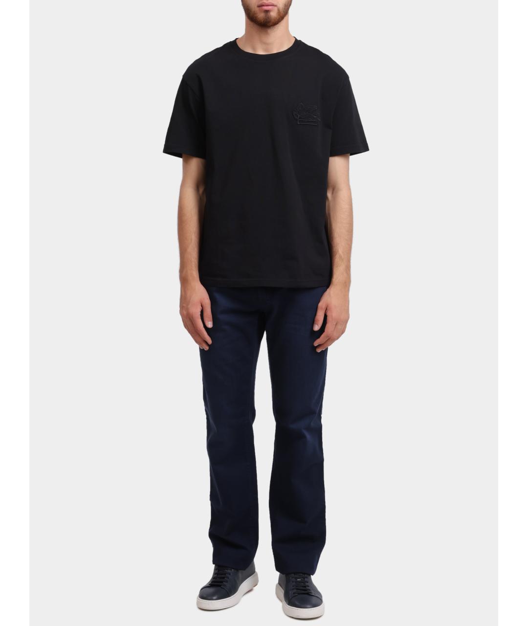 ETRO Черная хлопковая футболка, фото 2