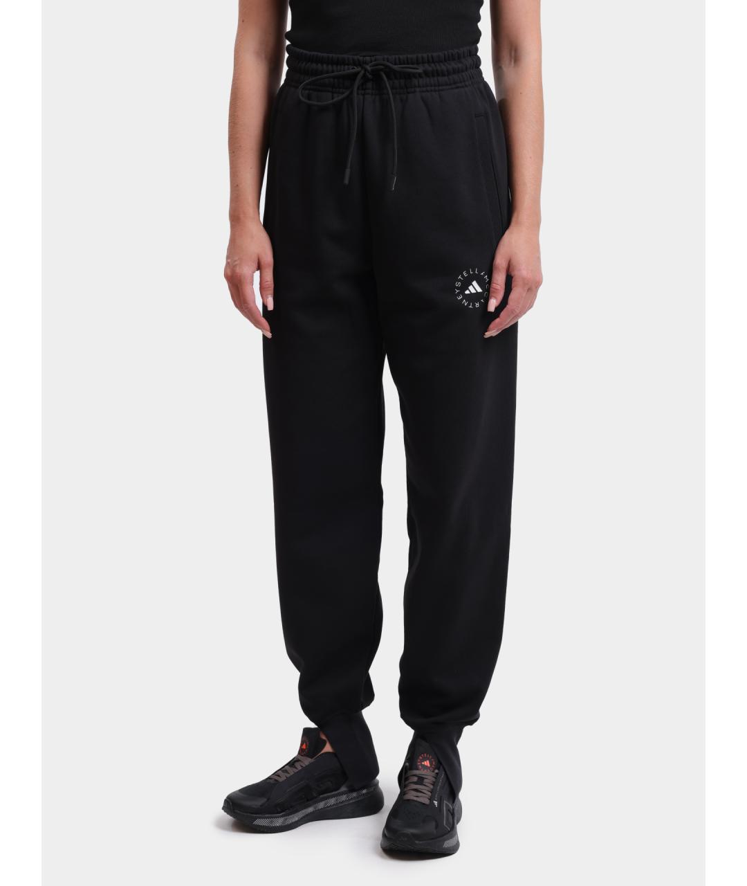 ADIDAS BY STELLA MCCARTNEY Черные хлопковые прямые брюки, фото 6
