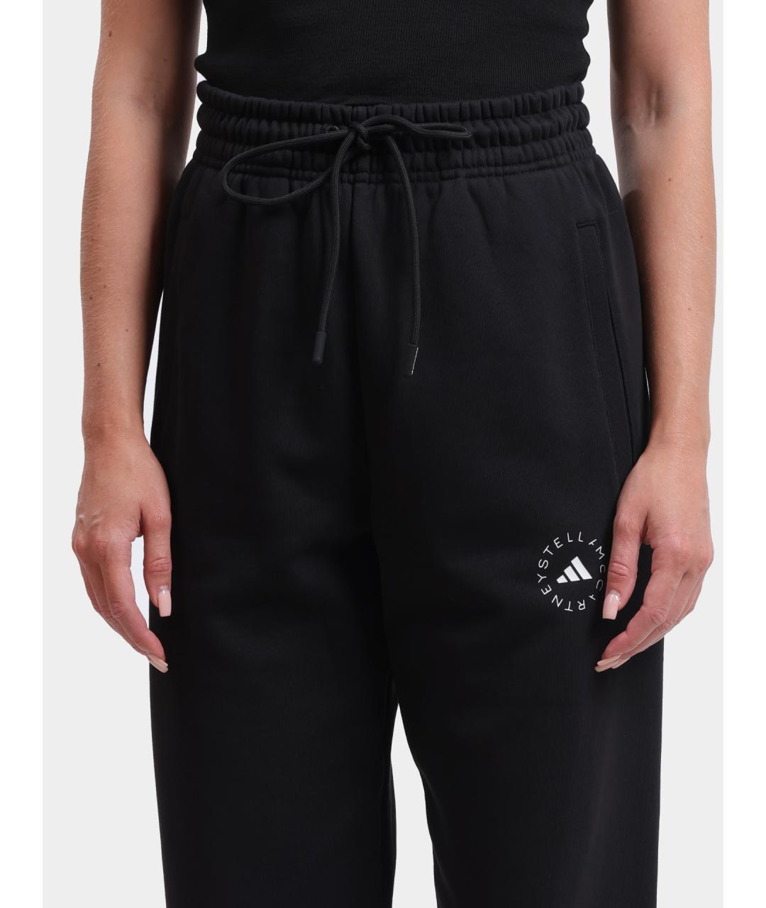 ADIDAS BY STELLA MCCARTNEY Черные хлопковые прямые брюки, фото 5
