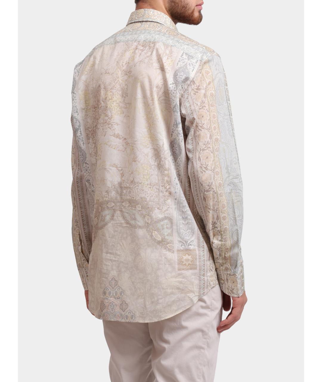 ETRO Бежевая хлопковая кэжуал рубашка, фото 4