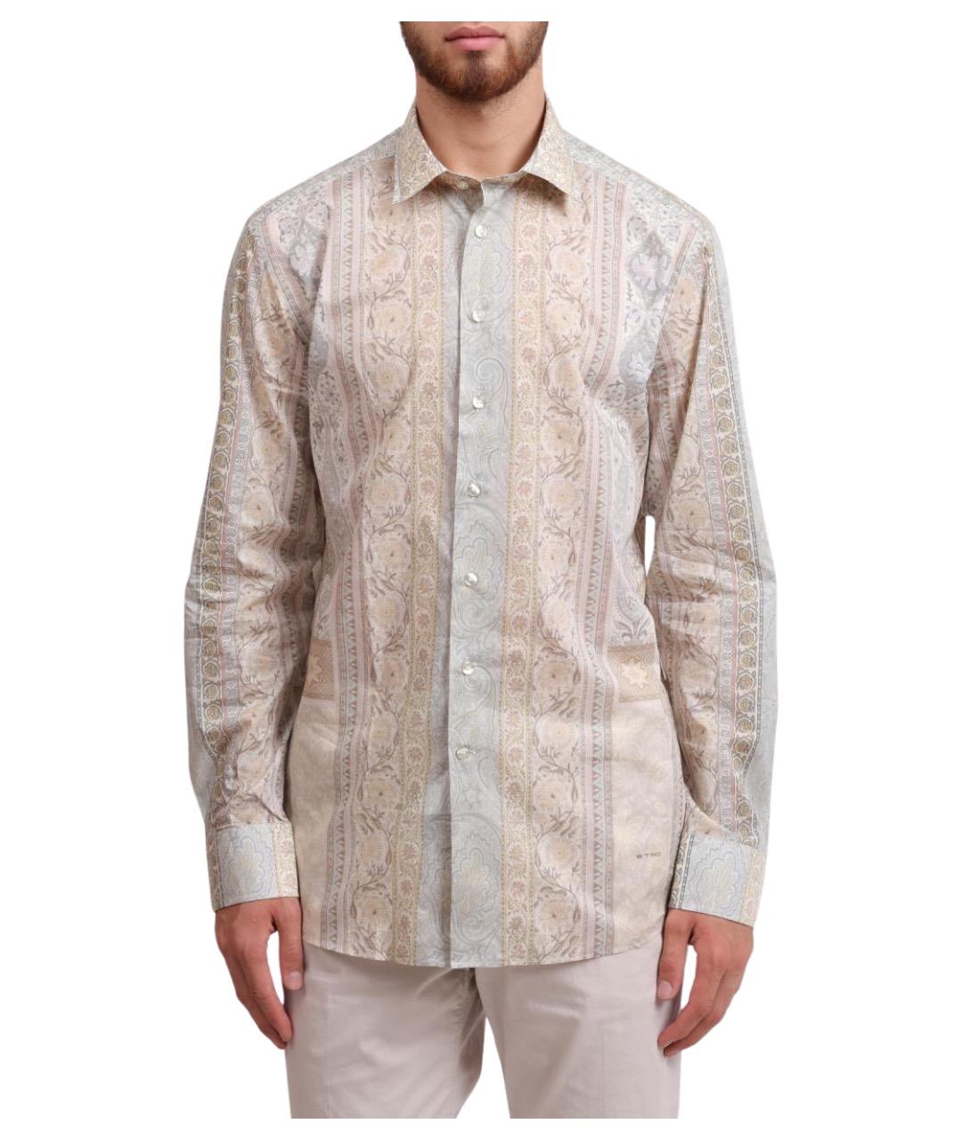 ETRO Бежевая хлопковая кэжуал рубашка, фото 1