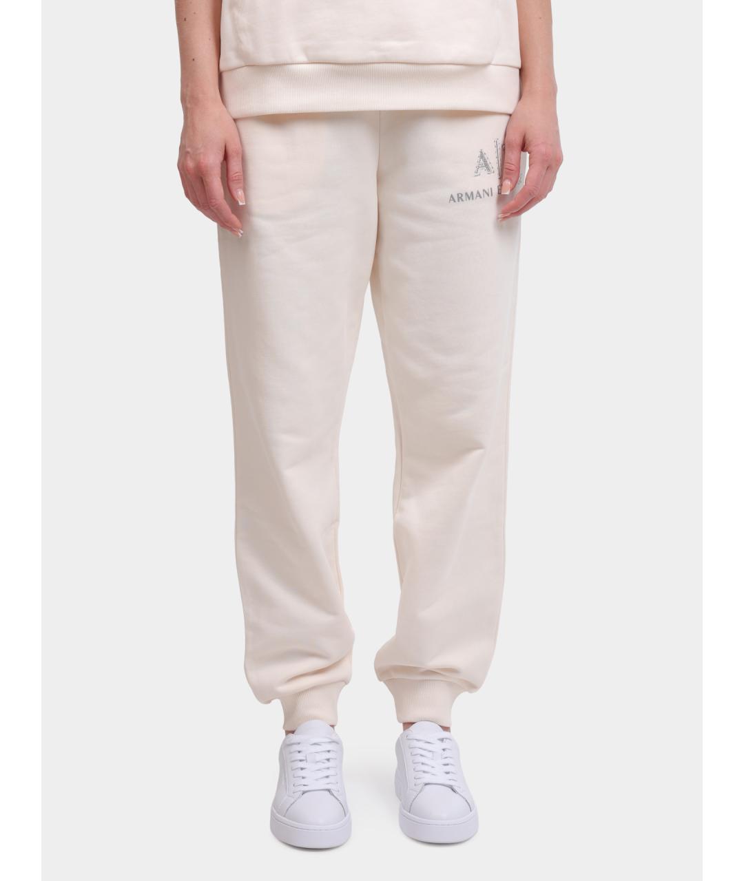 ARMANI EXCHANGE Белые хлопковые прямые брюки, фото 6