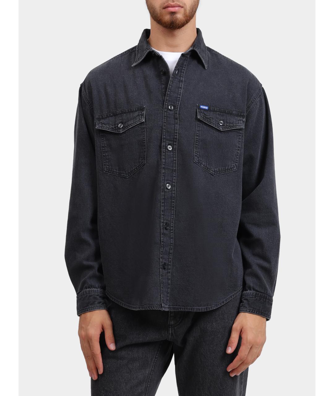 HUGO Серая кэжуал рубашка, фото 6