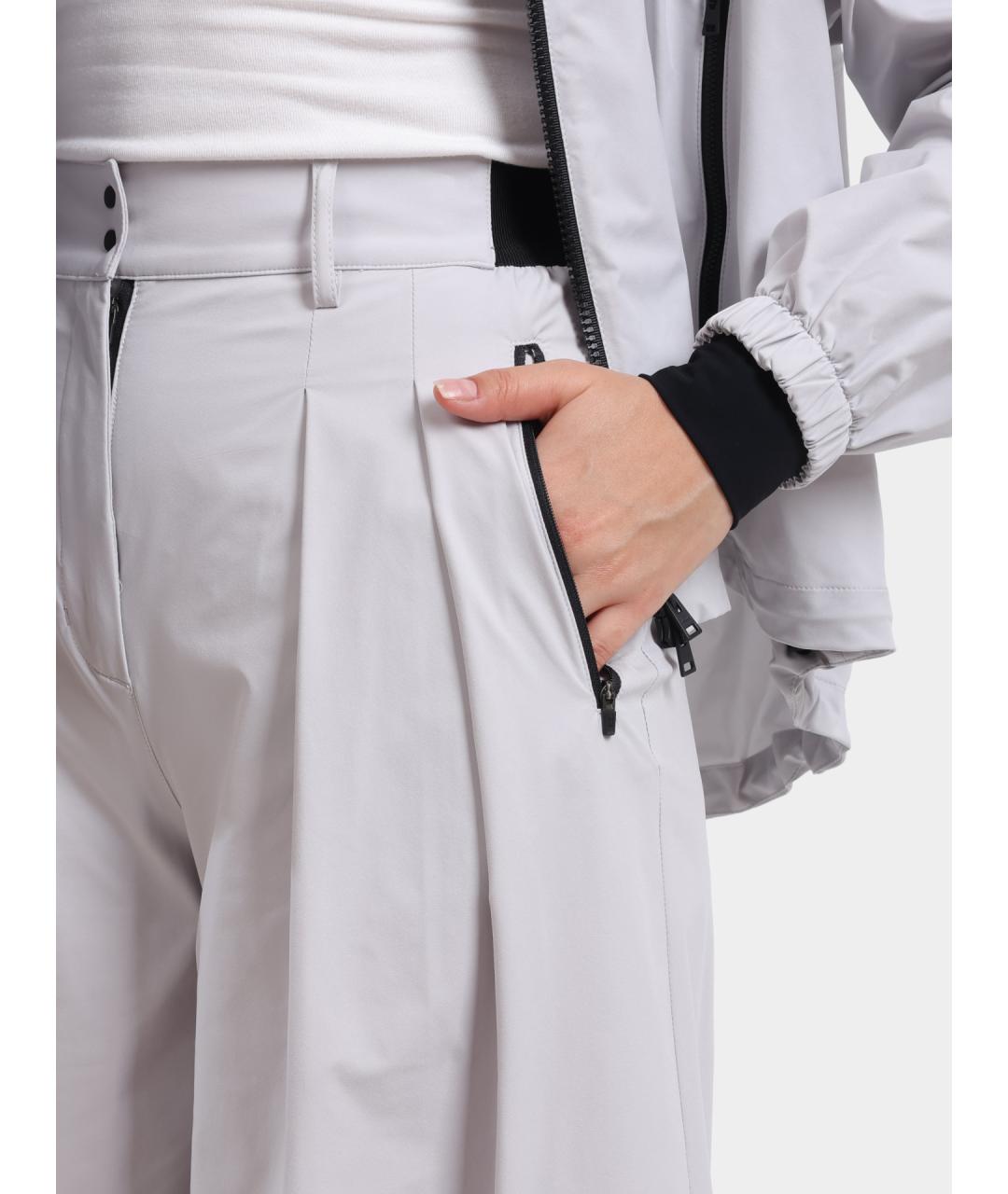 HERNO Серые брюки широкие, фото 4