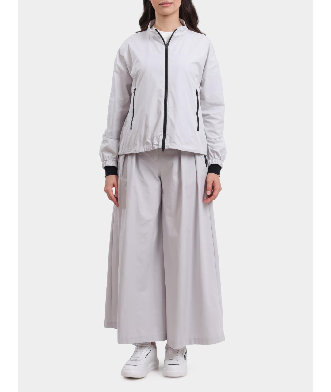 HERNO Серые брюки широкие, фото 2