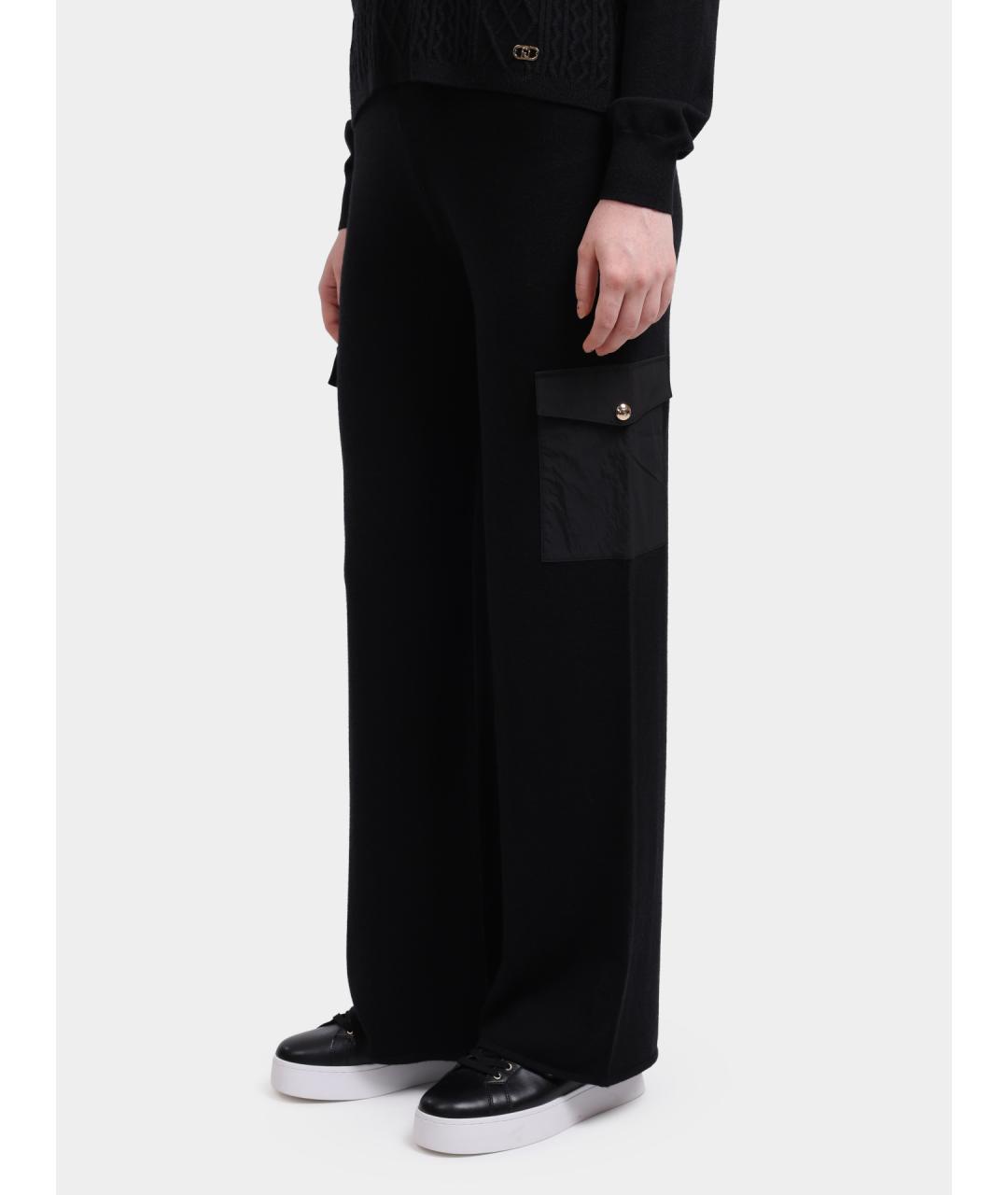 LIU JO Черные прямые брюки, фото 3