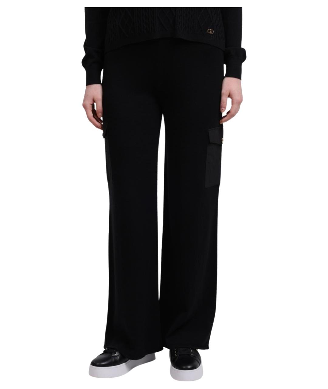 LIU JO Черные прямые брюки, фото 1