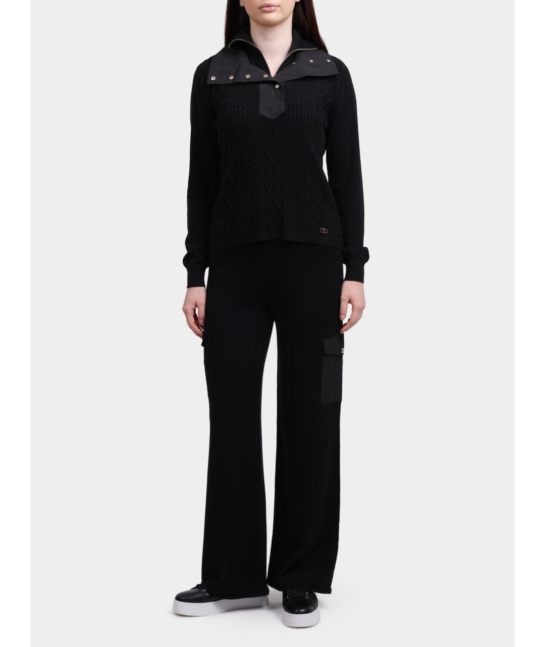 LIU JO Черные прямые брюки, фото 2