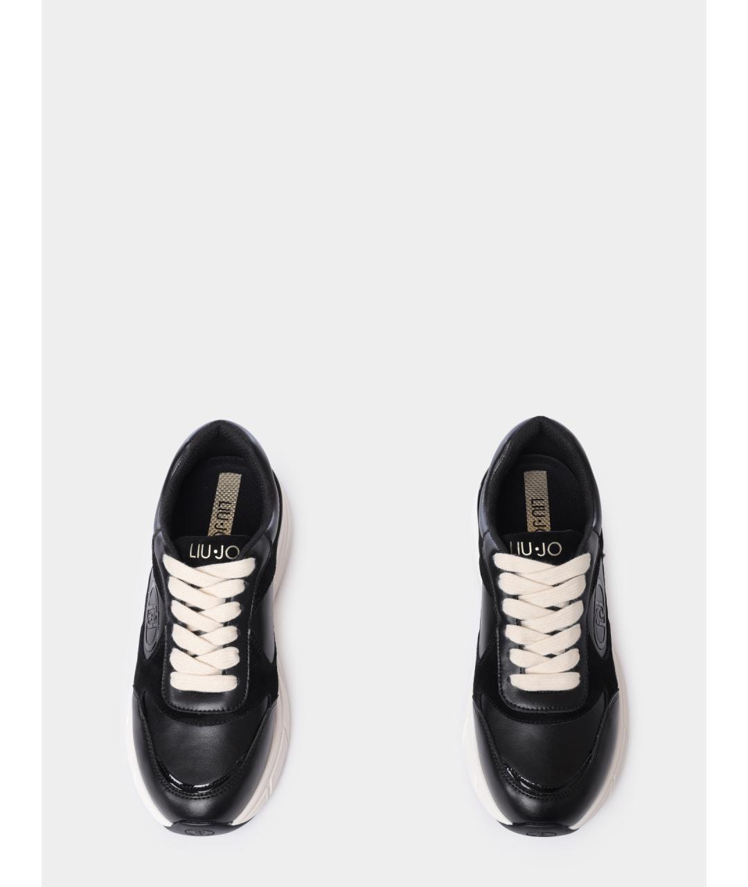 LIU JO Черные кожаные кроссовки, фото 3