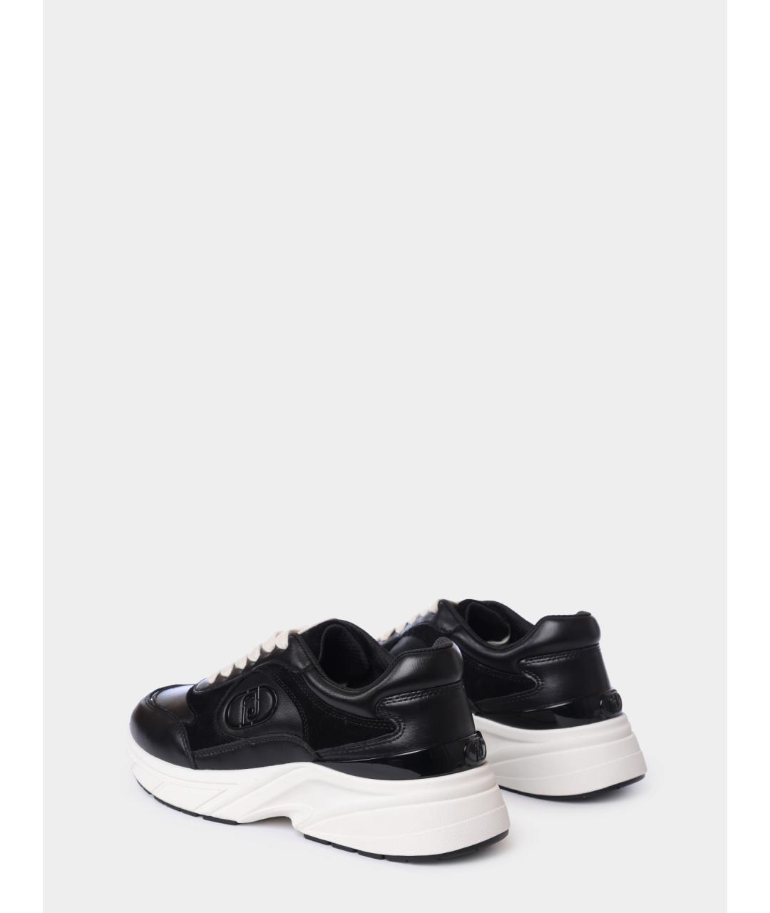 LIU JO Черные кожаные кроссовки, фото 5