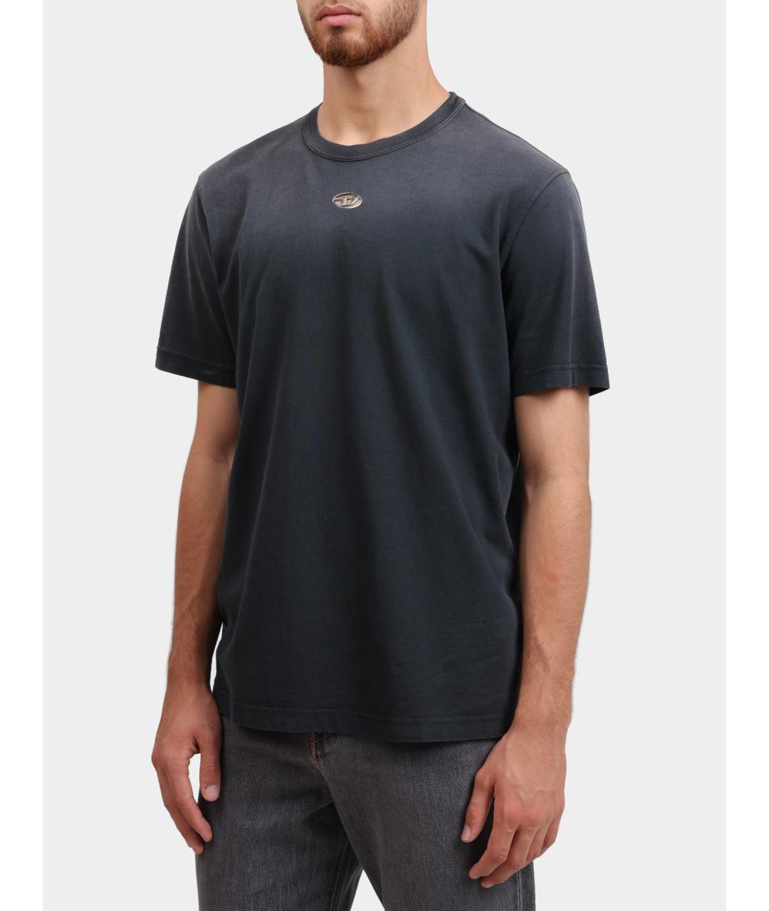 DIESEL Серая хлопковая футболка, фото 3