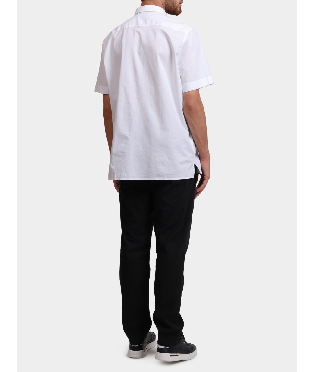 HUGO Белая хлопковая кэжуал рубашка, фото 5