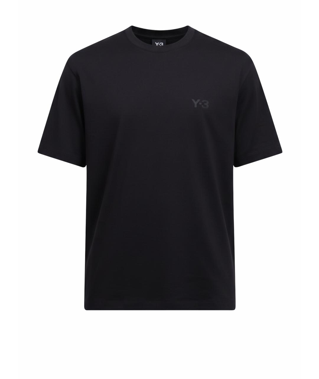 Y-3 Черная хлопковая футболка, фото 1