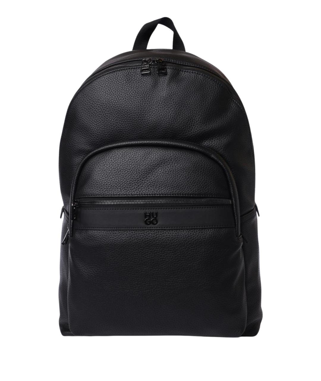 HUGO Черный рюкзак из искусственной кожи, фото 1