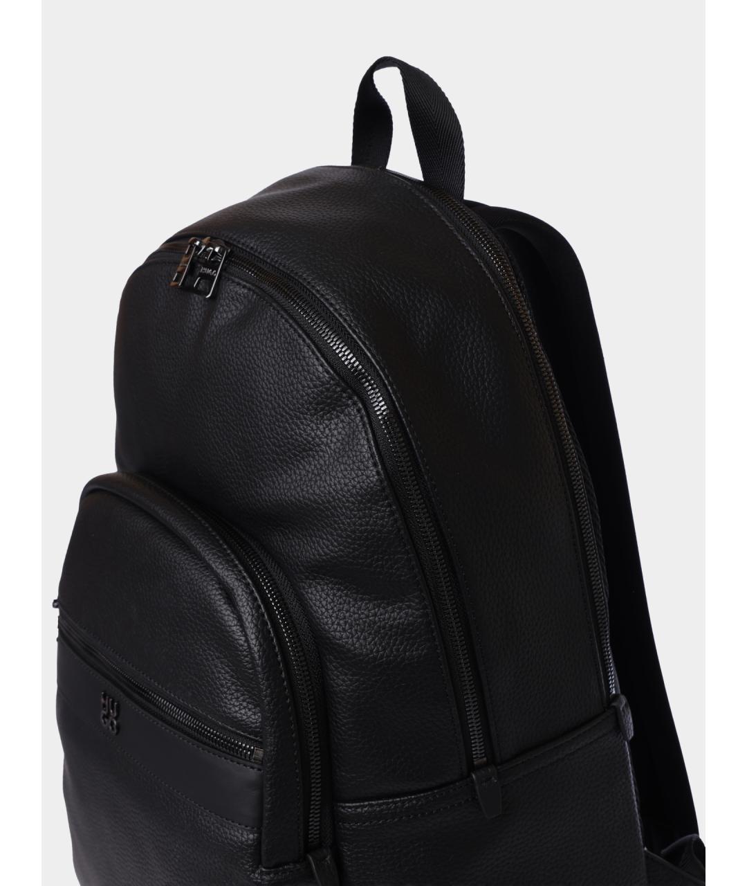 HUGO Черный рюкзак из искусственной кожи, фото 3