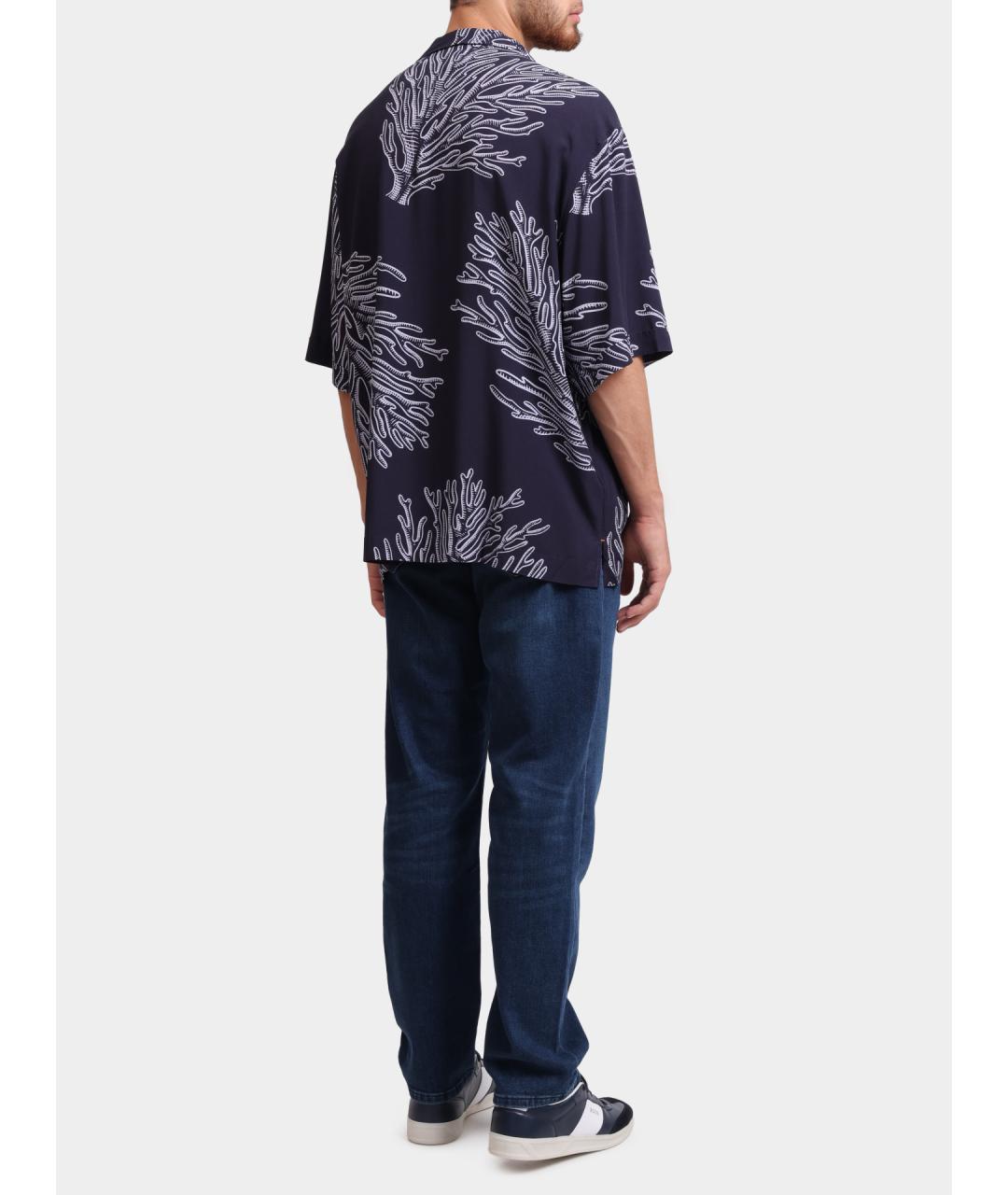 HUGO BOSS Синяя кэжуал рубашка, фото 4