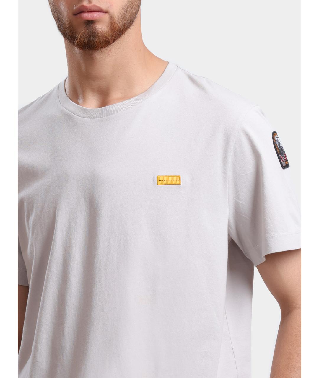 PARAJUMPERS Серая хлопковая футболка, фото 4