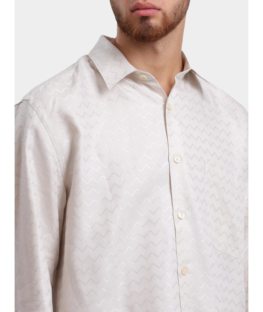 MISSONI Бежевая хлопковая кэжуал рубашка, фото 4