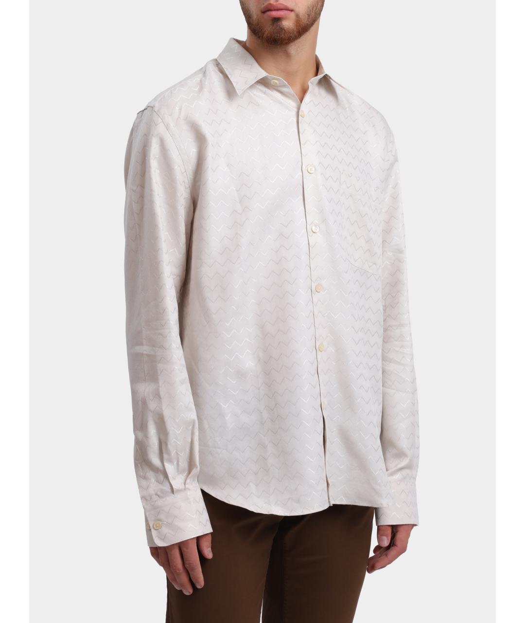 MISSONI Бежевая хлопковая кэжуал рубашка, фото 2