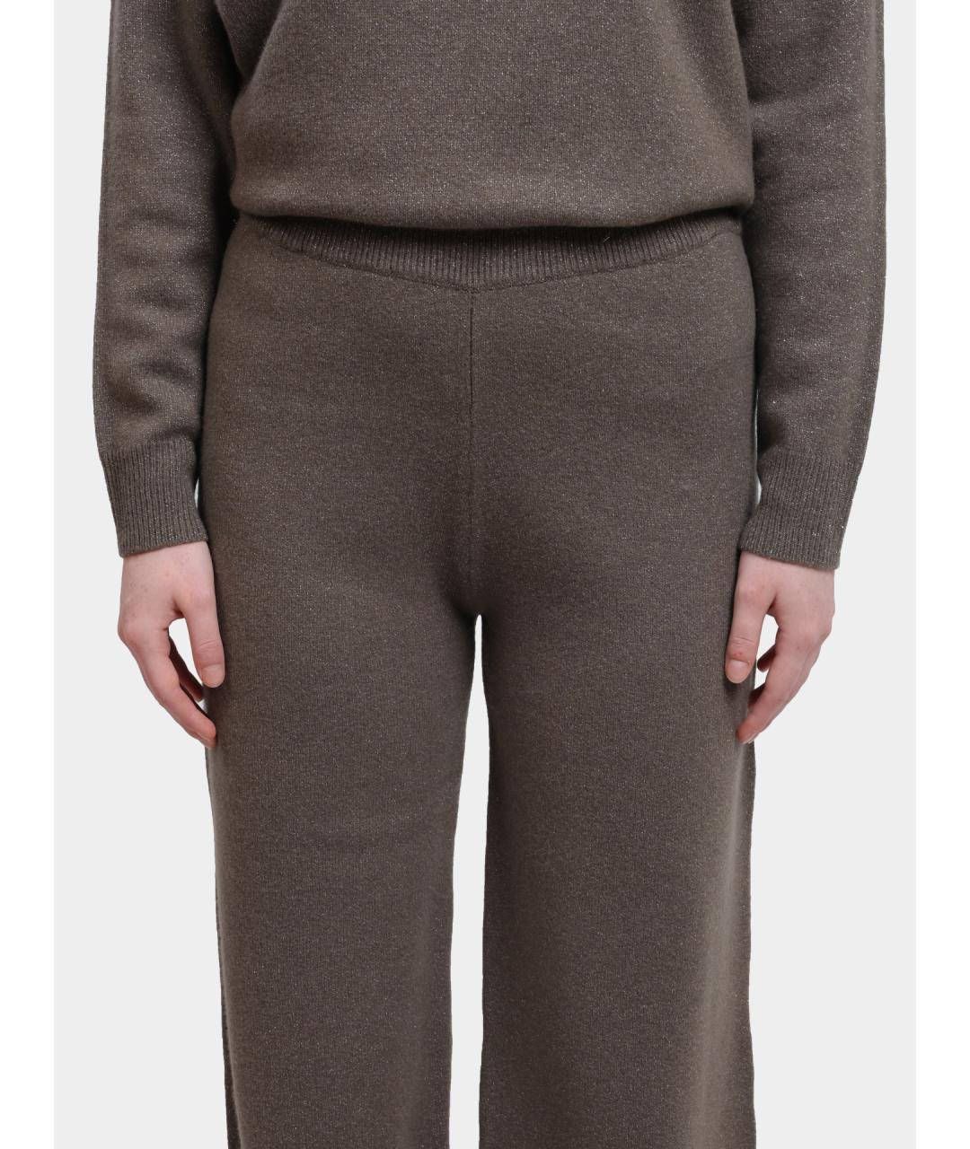 PESERICO Хаки шерстяные прямые брюки, фото 4