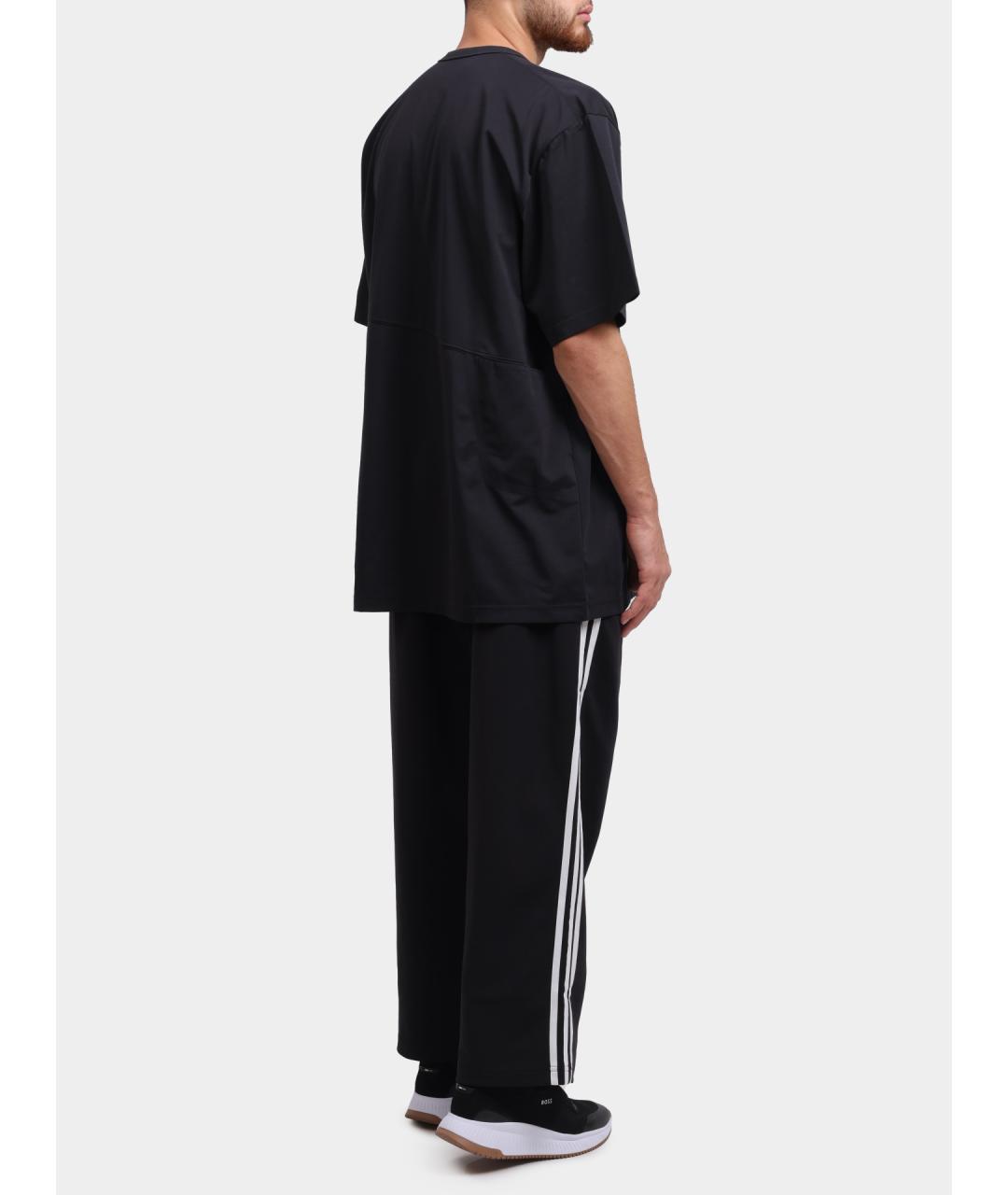 Y-3 Черная хлопковая футболка, фото 4