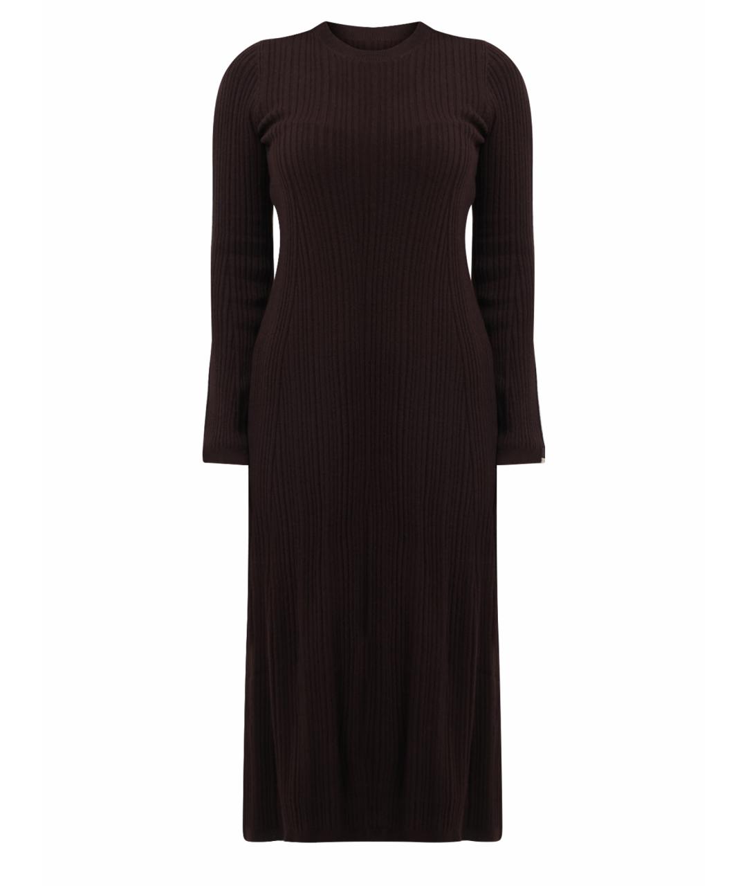 HERNO Коричневое шерстяное повседневное платье, фото 1