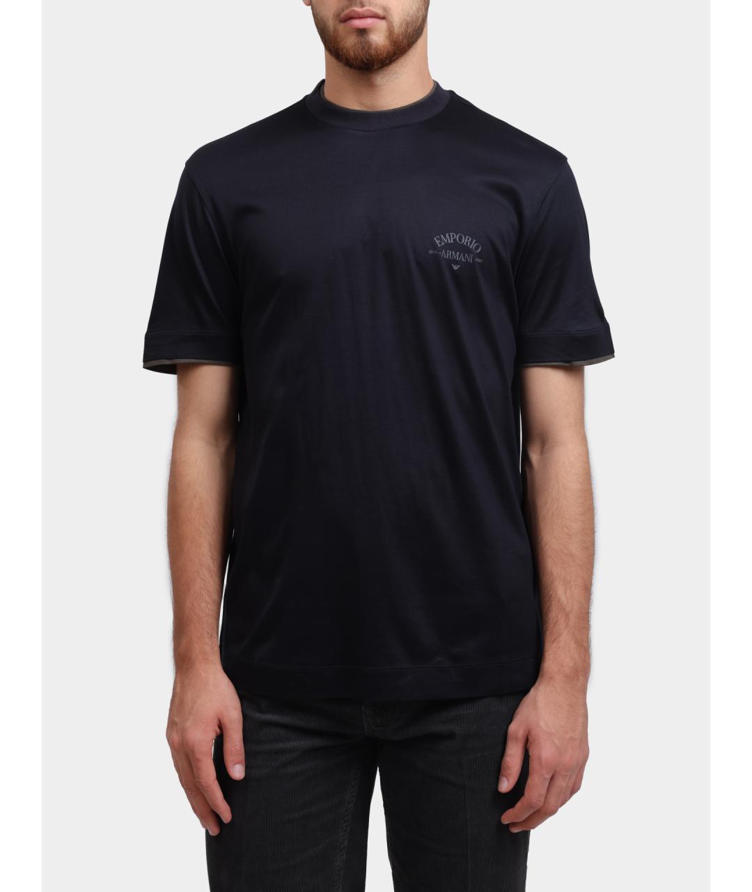 EMPORIO ARMANI Синяя футболка, фото 5