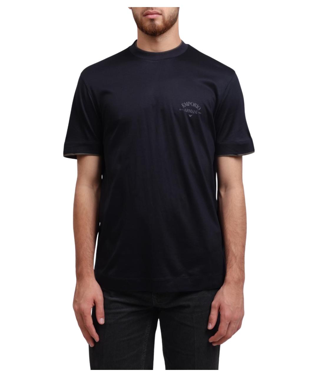 EMPORIO ARMANI Синяя футболка, фото 1