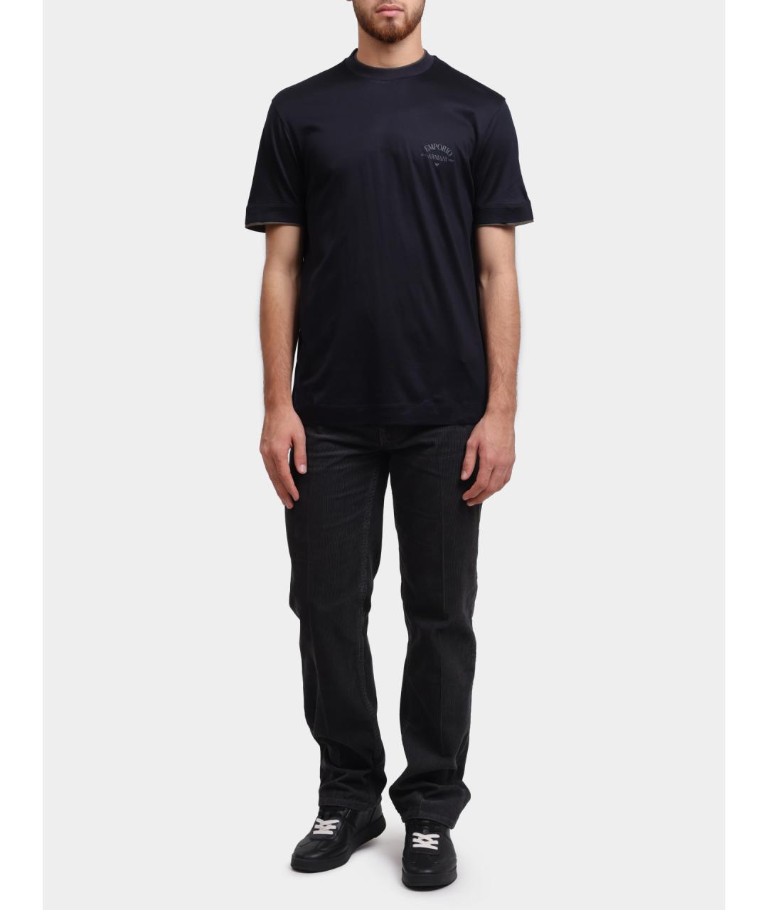 EMPORIO ARMANI Синяя футболка, фото 2