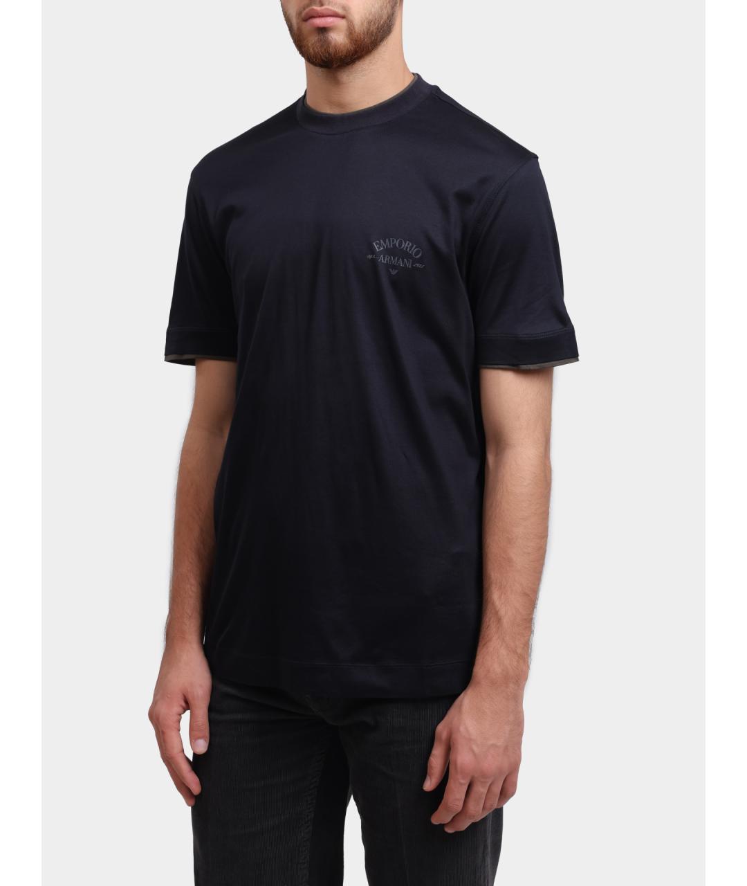 EMPORIO ARMANI Синяя футболка, фото 3