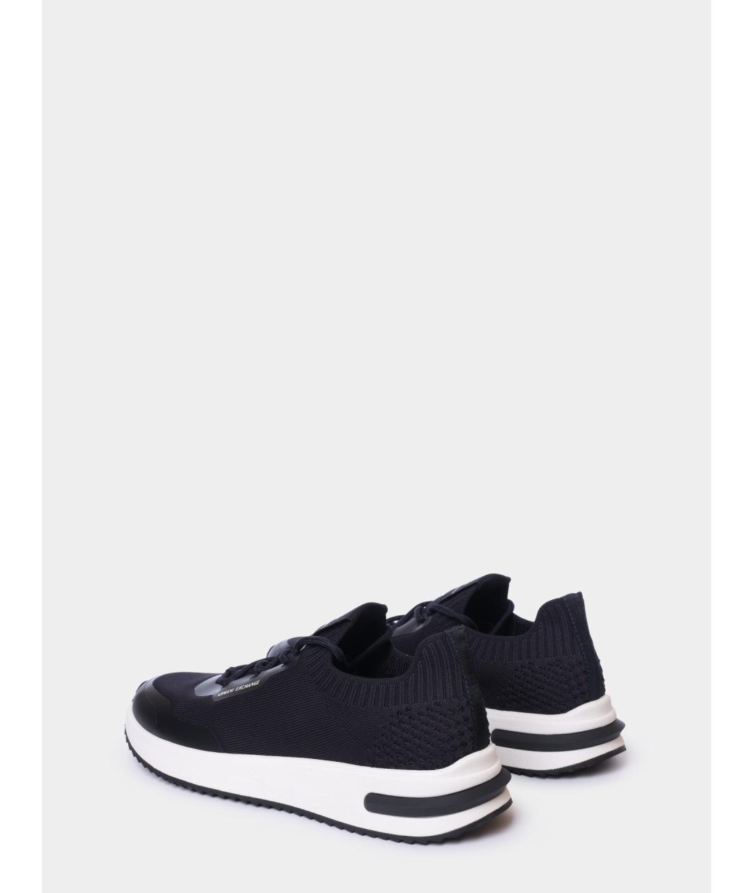 ARMANI EXCHANGE Синие текстильные низкие кроссовки / кеды, фото 5