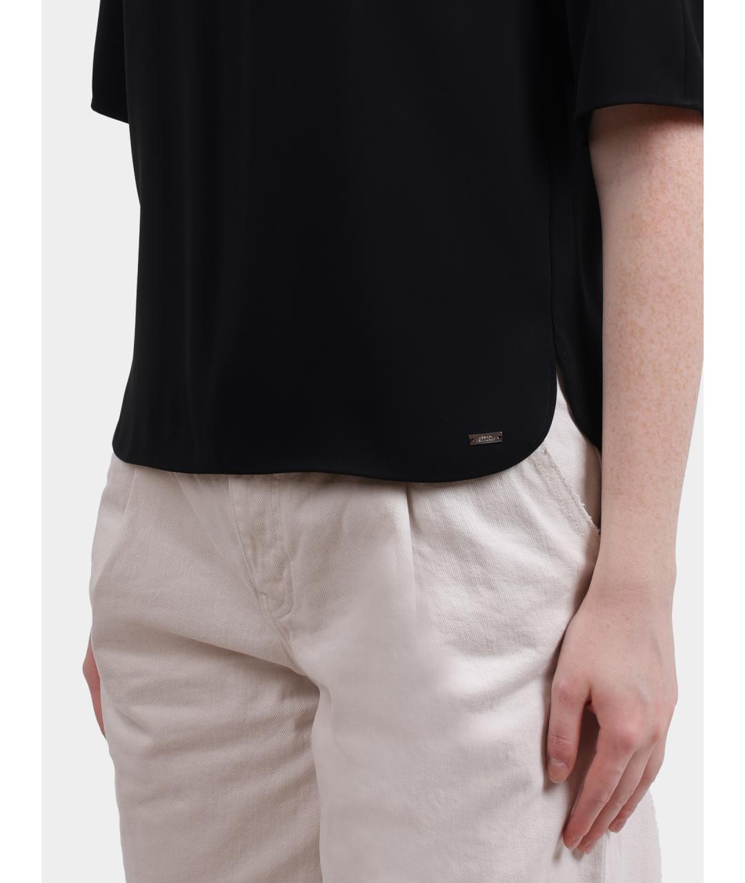 ARMANI EXCHANGE Черная полиэстеровая блузы, фото 4