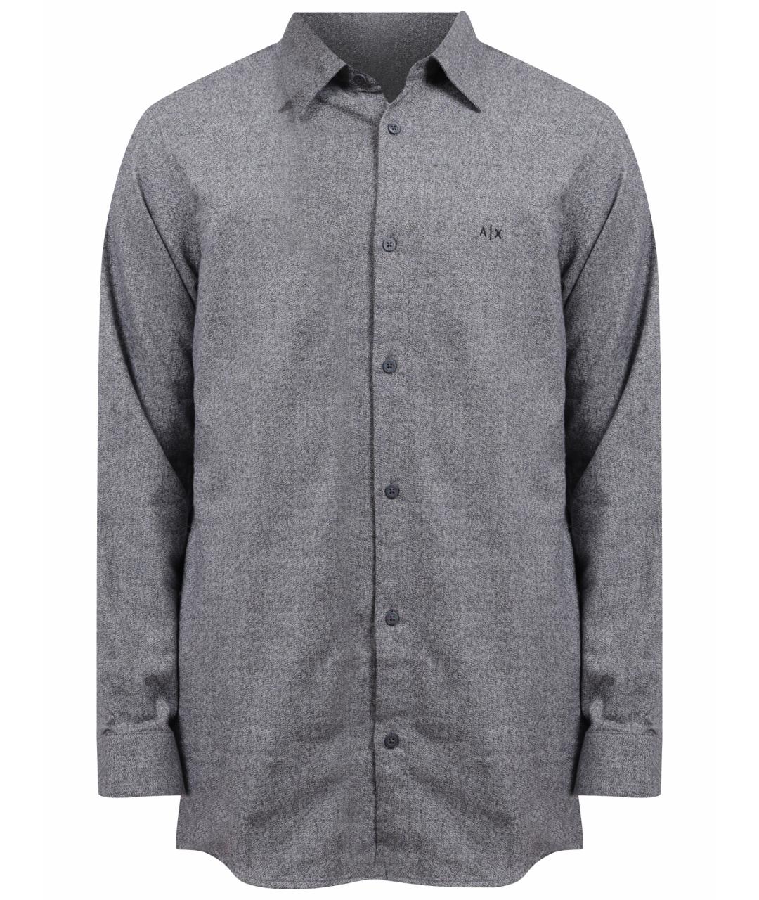 ARMANI EXCHANGE Серая хлопковая кэжуал рубашка, фото 1