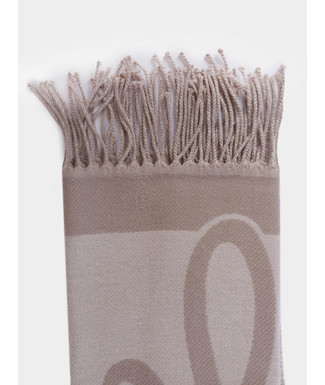 HUGO Бежевый шарф, фото 5