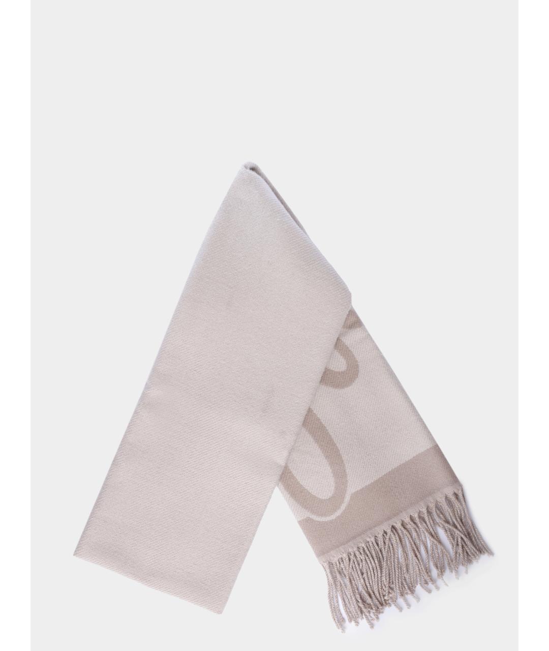 HUGO Бежевый шарф, фото 3