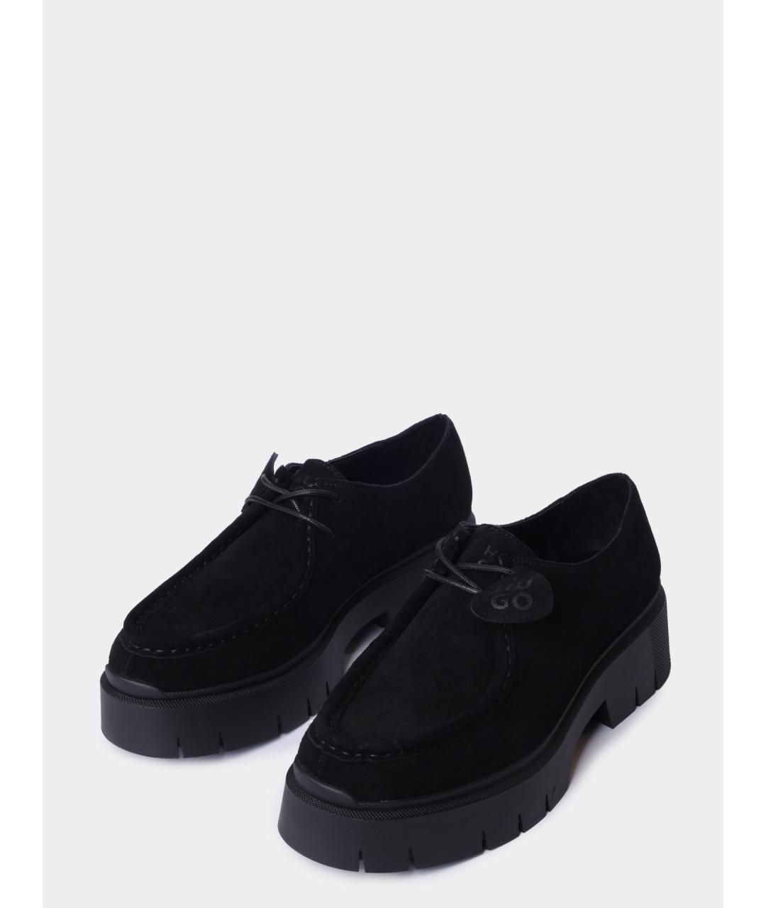 HUGO Черные замшевые лоферы, фото 2
