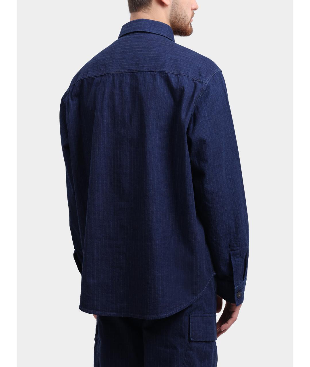HUGO Синяя хлопковая кэжуал рубашка, фото 6