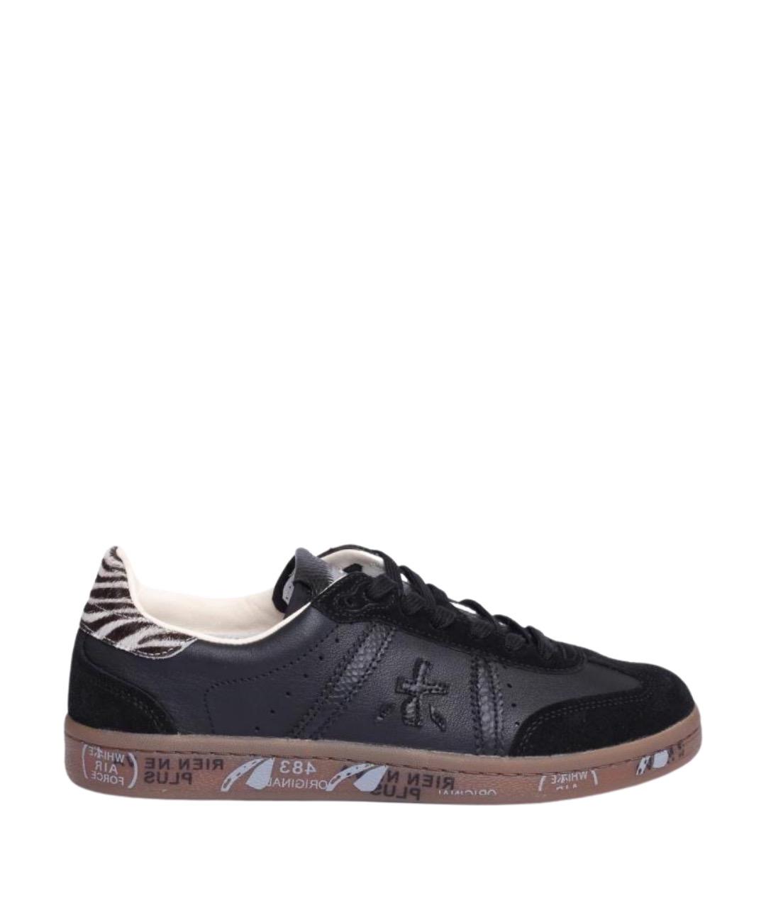 PREMIATA Черные кожаные кеды, фото 1