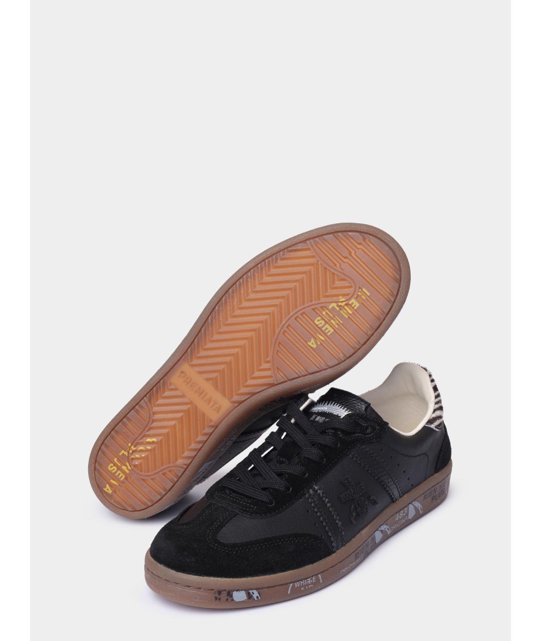 PREMIATA Черные кожаные кеды, фото 4