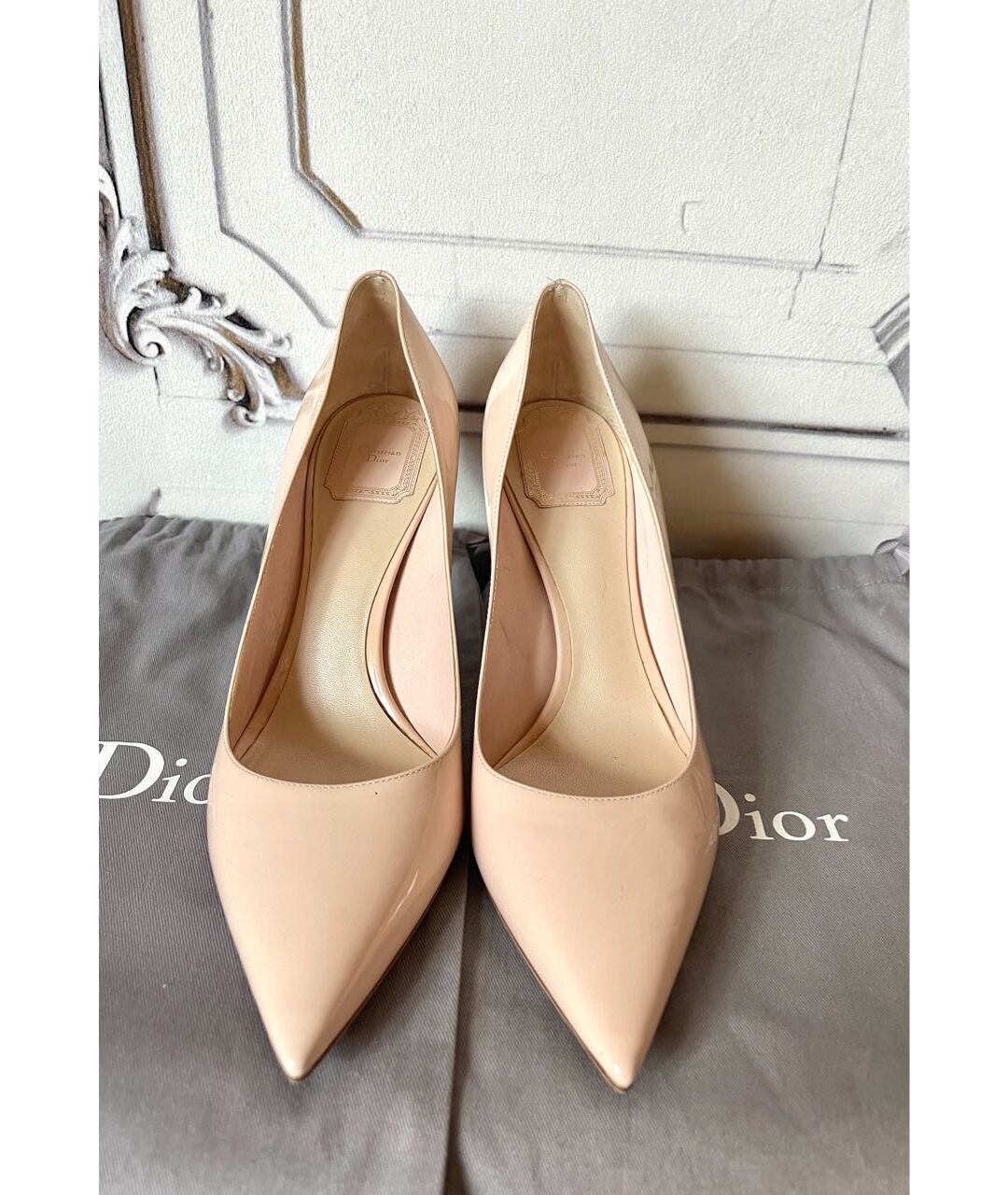 CHRISTIAN DIOR Розовые туфли из лакированной кожи, фото 2