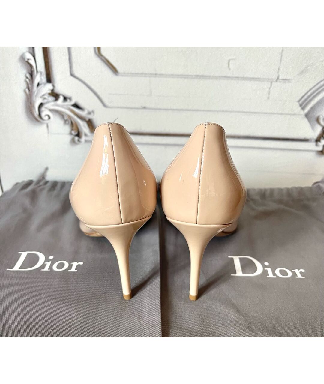 CHRISTIAN DIOR Розовые туфли из лакированной кожи, фото 3