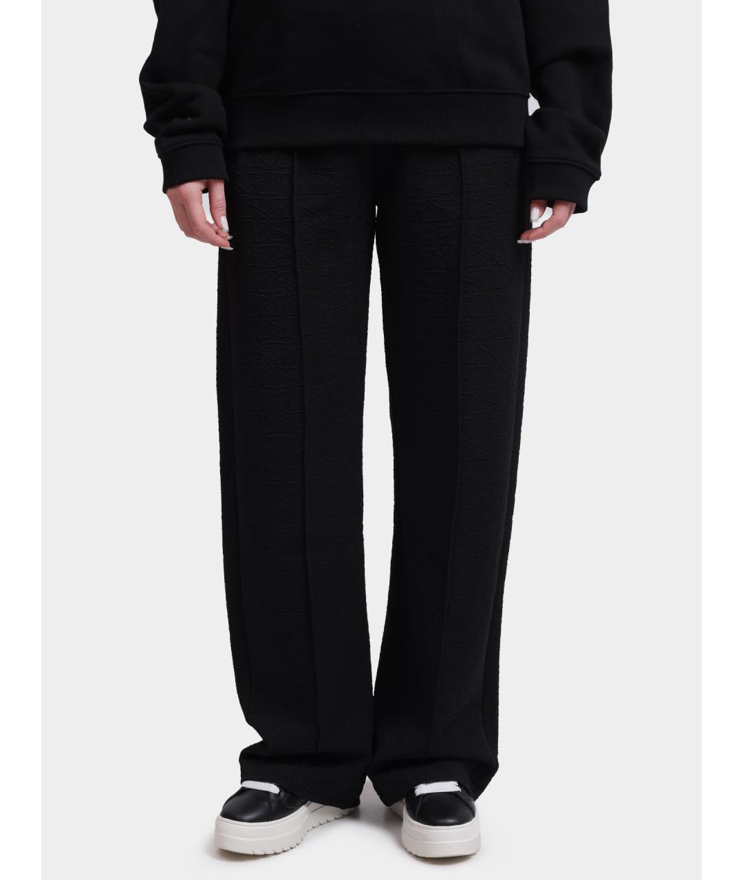 HUGO Черные полиэстеровые прямые брюки, фото 6