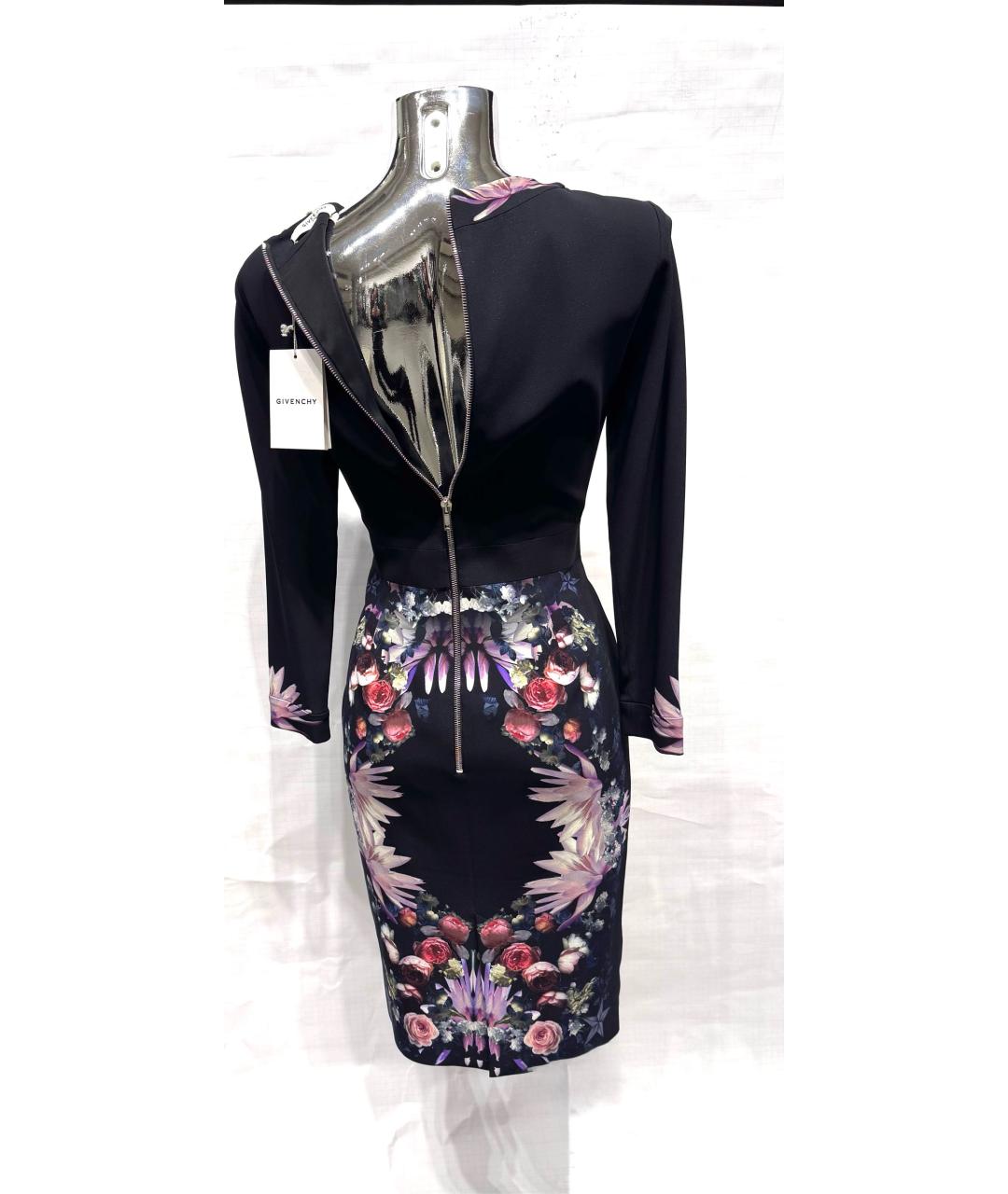 GIVENCHY Черное вискозное коктейльное платье, фото 4