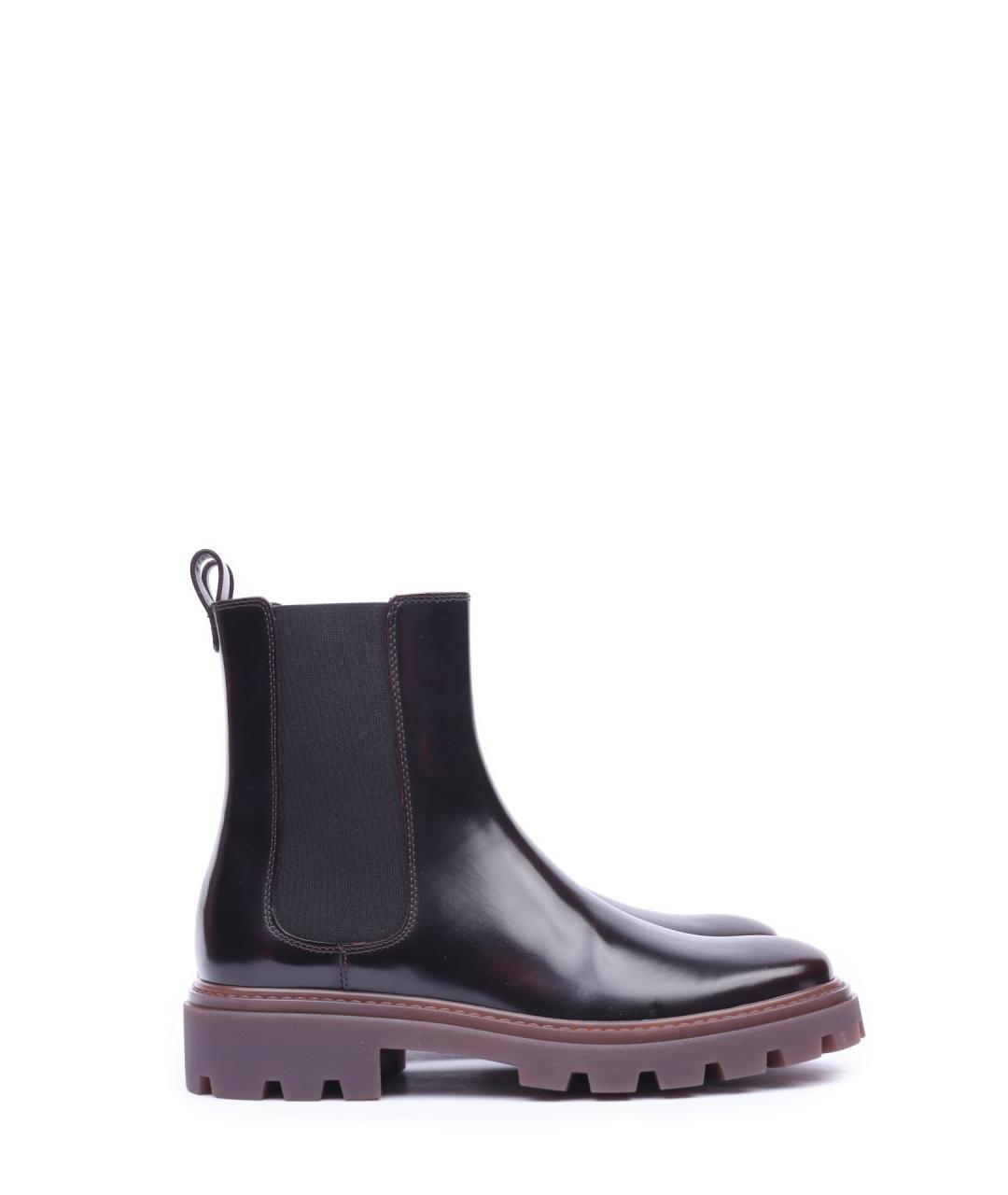 TOD'S Черные кожаные ботинки, фото 1