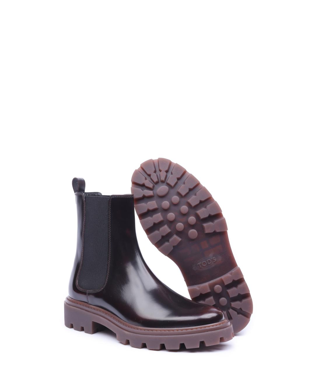TOD'S Черные кожаные ботинки, фото 5