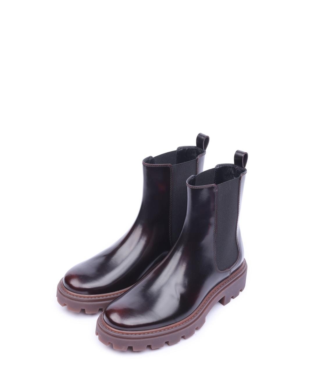 TOD'S Черные кожаные ботинки, фото 2